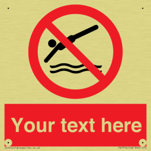 Custom prohibition no diving